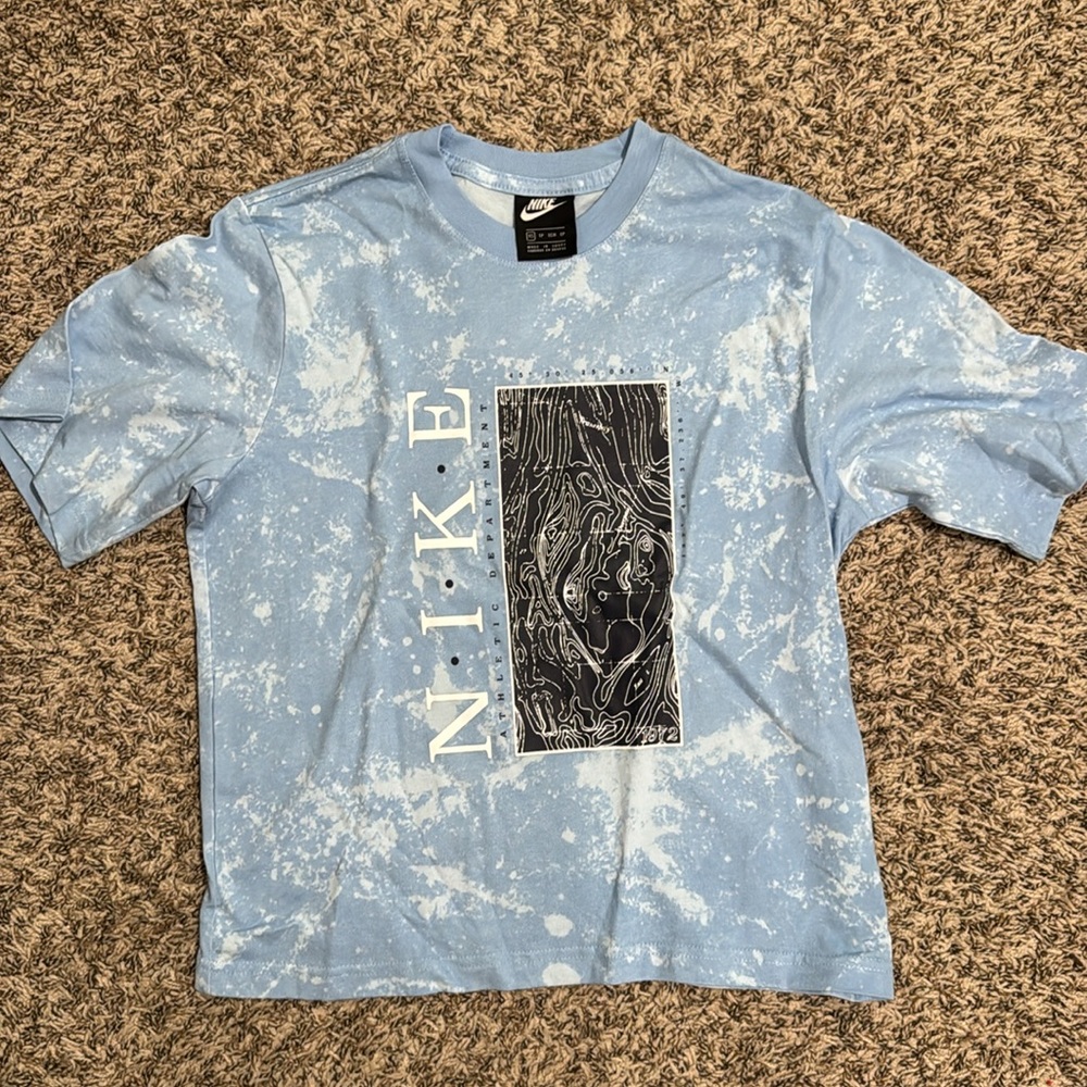 Nike Blue and White Graphic T-Shirt